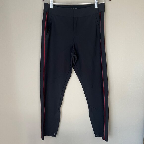 Athleta Trouser Work Pants Size 12 Petite 12P Black Comfortable Stretch - Picture 2 of 5